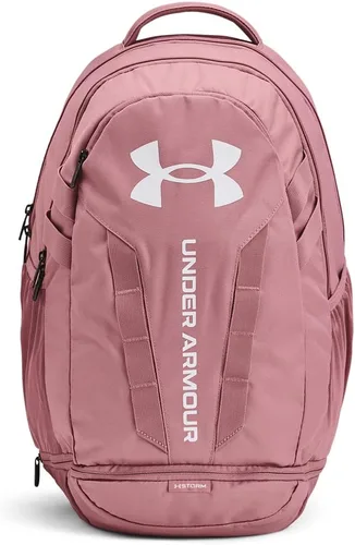 Vista 15 de Under Armour Mochila Hustle 5.0 unisex (004) negro / negro jaspeado medio / brillo dorado metálico