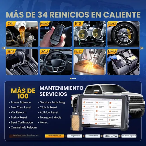 Vista 5 de THINKCAR Herramienta de escaneo bidireccional, THINKSCAN 689BT Herramienta de diagnóstico automotriz para todo el sistema, escáner OBD2