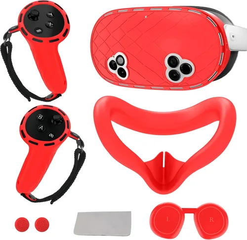 Vista 10 de 8-in-1 Silicone Cover Set for Meta Quest 3s Accessories, Juylay VR Protective Cover Accessories for Oculus Quest 3S with Facial Interface, Shell