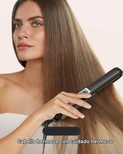 Vista 3 de Piastra per Capelli, profesional con rivestimento en nano-titanio, piastra 2 en 1 Titanium Flat Iron para el cabello hace que el cabello brillante