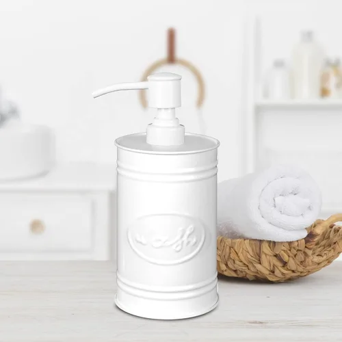 Vista 7 de Autumn Alley Dispensador de jabón galvanizado para cocina, dispensador de jabón líquido para baño, dispensador para lavado de manos, desinfectante