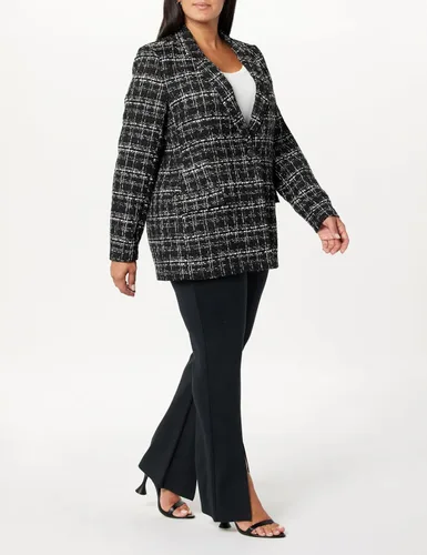 Vista 7 de The Drop Blake - Blazer largo para mujer Boucle negro