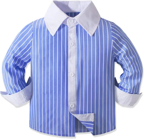 Vista 3 de Trajes formales para niños, conjuntos de ropa para niños, 4 piezas, camisas + chaleco + pantalones + pajarita, trajes de esmoquin para niños de 2 a