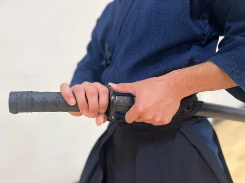 Vista 6 de E-BOGU Espada negra Katana de práctica de polipropileno (Hamon L-39)