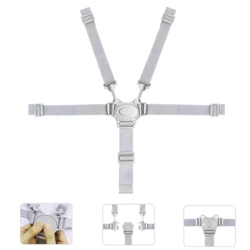 Vista 4 de Correa de repuesto para silla alta, Baby Trend - Arnés ajustable para silla alta de cinco puntos, accesorios para silla alta