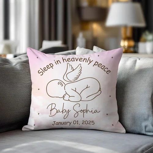 Vista 5 de Hyturtle Almohada conmemorativa personalizada para bebé (bebé conmemorativo 1)