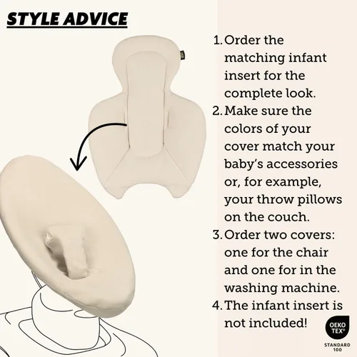 Vista 3 de UKJE Funda protectora para bebé compatible con MamaRoo 4 Old Model Before 2022 de 4moms, suave y lavable para columpio de bebé, se adapta a Mama Roo