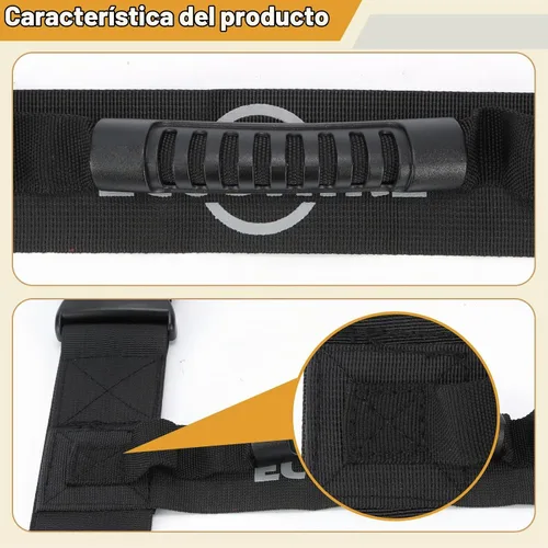 Vista 2 de Correa de transporte con asa, cinturón de mano para mover y levantar cajas pesadas de forma segura, cinturón ajustable, correas de transporte