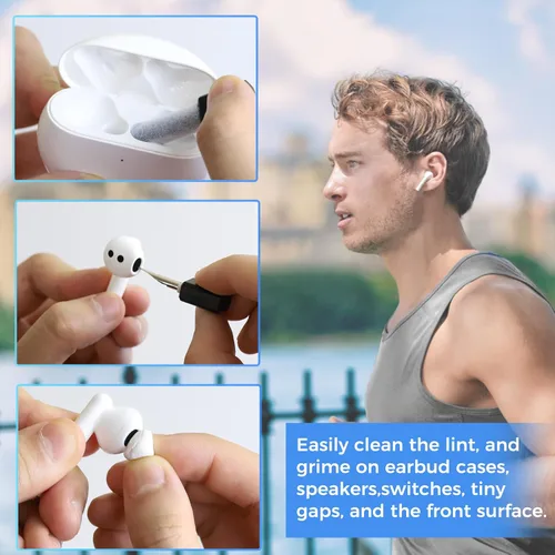 Vista 5 de Herramienta de limpieza de puerto de carga para iPhone, kit de limpieza y reparación JiaTeums para iPhone y Airpod, teléfono celular, computadora