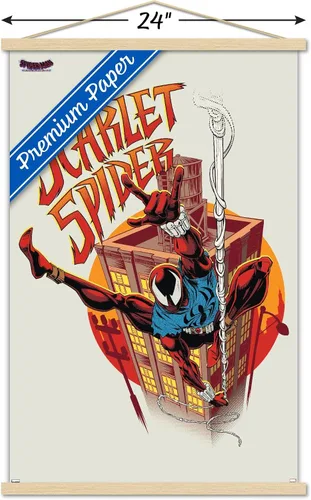 Vista 3 de Trends International Marvel Spider-Man: Across The Spider-Verse - Póster de pared de araña escarlata con marco magnético