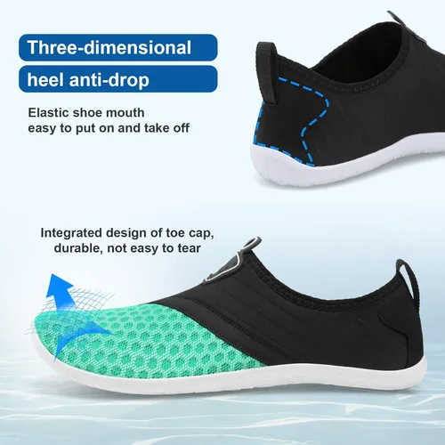 Vista 5 de Fires Zapatos de agua para mujeres y hombres de secado rápido calcetines de agua descalzos transpirables para senderismo natación playa surf yoga