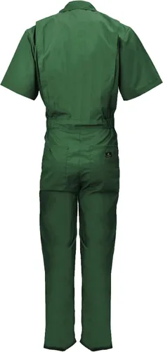 Vista 3 de Natural Uniforms Overol de manga corta con cremallera para hombre, resistente a las manchas y a las arrugas