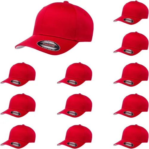 Vista 23 de Gorra de béisbol Flexfit Wooly Combed Premium de 6 paneles estructurada Ajuste elástico Paquete al por mayor disponible Negro