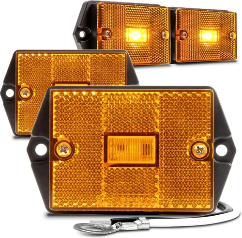Vista 15 de TRUE MODS - Luz de marcador lateral LED ámbar [certificado DOT] [IP67 resistente al agua] [reflector integrado] para remolques de lanchas