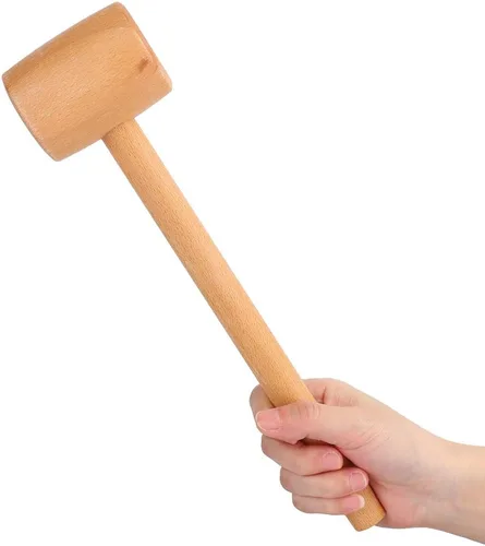 Vista 3 de Mazo plano, mazo de madera, para tallado de madera para carpintería