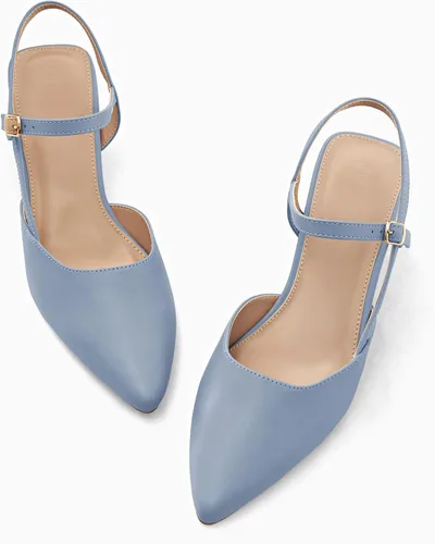 Vista 4 de Coutgo Zapatos de tacón bajo y grueso para mujer, tacón puntiagudo cerrado, para boda, fiesta, vestido