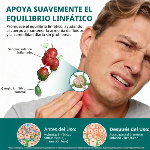 Vista 4 de Gotas de drenaje linfático Suplemento de apoyo del sistema linfático 21 en 1 Limpieza linfática con cúrcuma, equinácea, saúco y diente de león