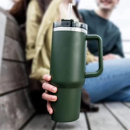 Vista 7 de Popote de repuesto compatible con vaso tumbler Stanley de 40 onzas y 30 onzas, paquete de 6 popotes reutilizables con cepillo de limpieza, plástico