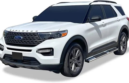 Vista 6 de APS Estribos cromados estilo OE Nerf compatibles con Ford Explorer 2020-2024 Sport Utility de 4 puertas