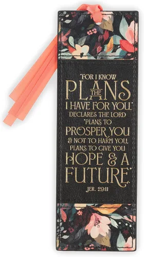 Vista 44 de Christian Art Gifts - Marcapáginas premium de piel sintética vegana con escritura bíblica para mujeres: Cuando ella habla - Proverbios 31:26, Marrón