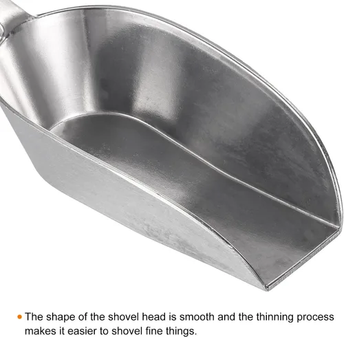 Vista 3 de PATIKIL Cucharas de hielo, paquete de 2 palas de aluminio de 7.09 pulgadas, pequeña máquina de hielo, harina, cereales, azúcar, palas para cocina