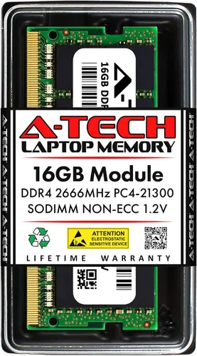 Vista 8 de A-Tech 4GB DDR4 2666MHz PC4-21300 (PC4-2666V) CL19 SODIMM 1.2V 260-Pin sin ECC SO-DIMM Módulo de Memoria RAM para Laptop Notebook