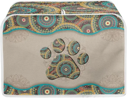 Vista 22 de Dolyues Beach Toaster Cover 2 Slice Universal Size Microwave Oven Dustproof Cover Women Gift Small Bread Cover with Portable Handle