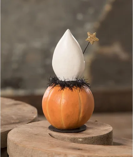 Vista 3 de Bethany Lowe Fantasma asustado en Jack O'Lantern