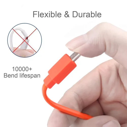 Vista 4 de Cable de carga micro USB plano de repuesto compatible con altavoz inalámbrico JBL