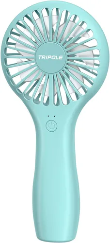 Vista 21 de TriPole Paquete de 2 mini ventiladores portátiles de mano, color rosa, 3 velocidades, potente ventilador de mano con batería personal para viajes
