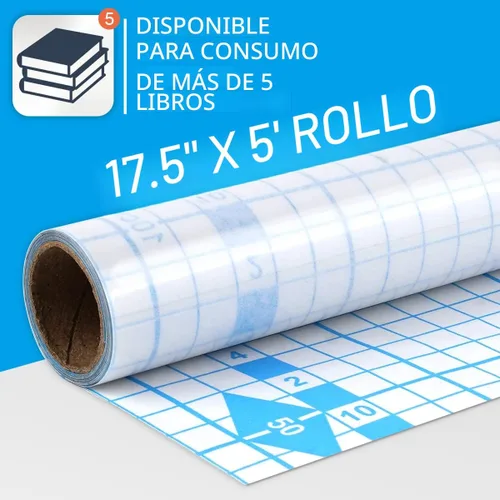 Vista 2 de Chell - Papel adhesivo transparente para libros, cubierta adhesiva para libros, 17.5 pulgadas x 5 pies