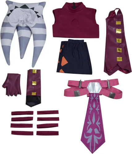 Vista 6 de Disfraz de Tano para adultos, disfraz de Anakin, trajes de Halloween Jedi para mujer