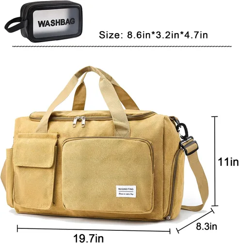 Vista 224 de Pequeña bolsa de gimnasio para mujer, bolsa de viaje con compartimento para zapatos