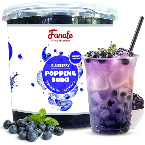 Vista 19 de Popping Bursting Boba Juice Ball - Blue Bubble Gum Flavor FPB026