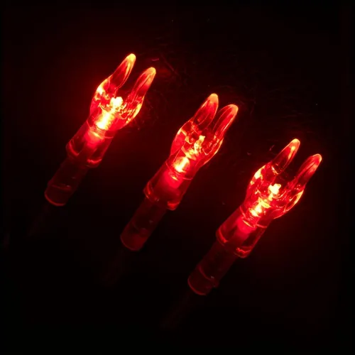 Vista 7 de 6 Pack X Lighted Arrow Nocks LED Archery Nocks for .204" 5.2mm Shafts Auto-Illuminated LED with ON/OFF Switch, High Visibility, Impact Resistant
