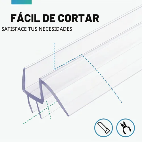 Vista 8 de Junta inferior para puerta de ducha, 2 piezas de 1/2 x 36 pulgadas