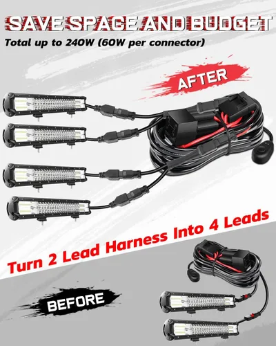 Vista 4 de 2 adaptadores de arnés de cableado Deutsch DT DTP, conectores divisores, conectores DT impermeables de 2 pines para barra de luz LED, luces