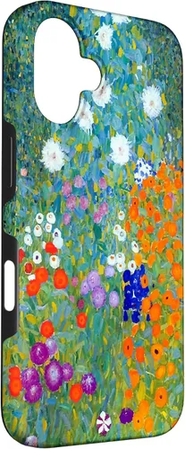 Vista 3 de Funda para iPhone 16 Gustav Klimt Flower Garden