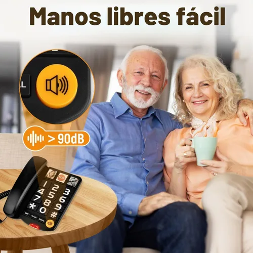 Vista 6 de Teléfono de botón grande para personas mayores con SOS y 2 botones