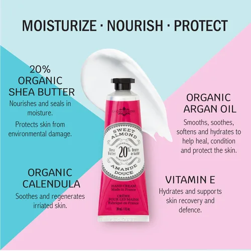 Vista 2 de LA CHATELAINE - Crema de manos con manteca de karité al 20%, tamaño para viaje, para mujeres, nutritivo para el cuidado de las manos para el Día