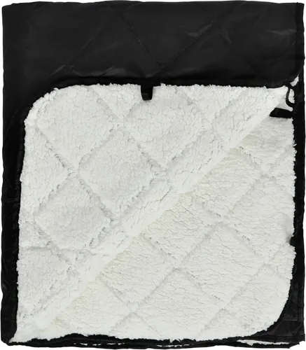 Vista 14 de REDCAMP Manta grande para acampar con forro sherpa, color negro, 59 x 50