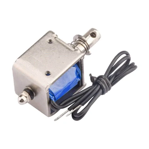 Vista 6 de 2 unids JF-0826B 12V/2A reinicio 0.394 in 20N Push Pull Tipo Electroimán de solenoide de marco abierto