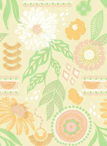 Vista 9 de Simon&Siff Papel tapiz bohemio para despegar y pegar, 17.3'' x 80" papel de contacto floral solar retro removible, flores botánicas oscuras, mural