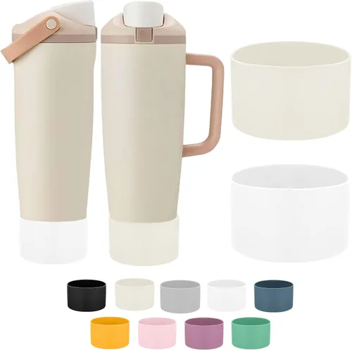 Vista 24 de Mity rain 2 piezas de botas protectoras de silicona para botellas y vasos FreeSip Sway de Owala de 30 oz y 40 oz - Accesorios para owala, mejora