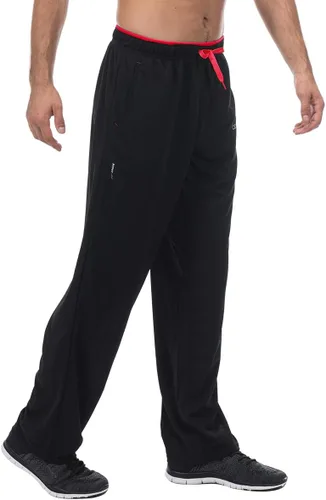 Vista 2 de CENFOR - Pantalones de deporte para hombre con bolsillos con parte inferior abierta, pantalones de entrenamiento para atletismo, trotar, entrenar