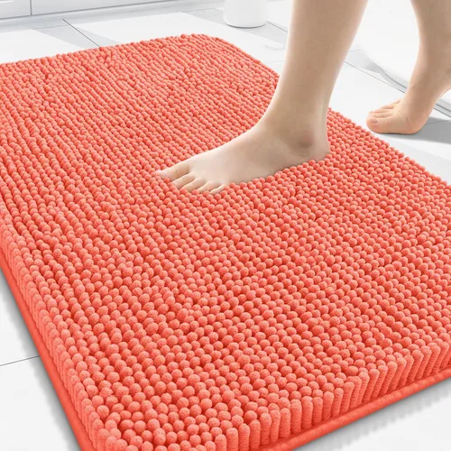 Vista 83 de Arotive Alfombras de baño de felpilla extrasuaves y absorbentes, de 24 x 16 pulgadas, lavables a máquina, parte trasera de goma antideslizante