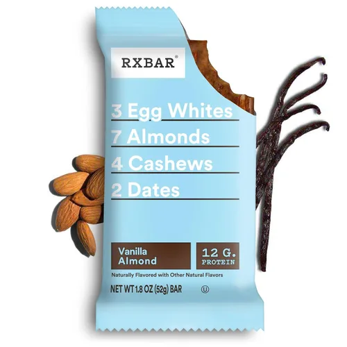 Vista 6 de RXBAR Barras de proteínas, 0.44 oz de proteína, aperitivos sin gluten, vainilla y almendra (6 cajas, 30 barras)