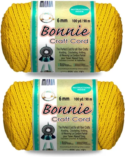 Vista 12 de Pepperell Bonnie - Cordón de macramé trenzado 6 mm x 91.4 m Almendra (Paquete de 2) Cordón de polipropileno retorcido para manualidades DIY