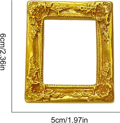 Vista 7 de Pack of 10 Gold Small Style Picture Frames for DIY Jewelry Xmas Decor