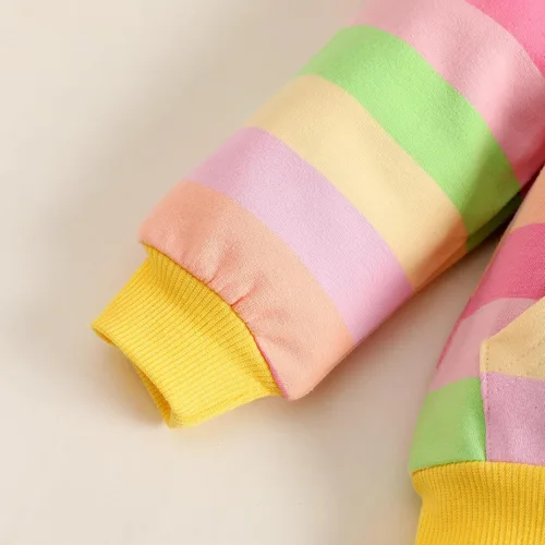 Vista 4 de Little Hand Sudadera con capucha para niñas y niños pequeños, de algodón, con cremallera, para 2-7T